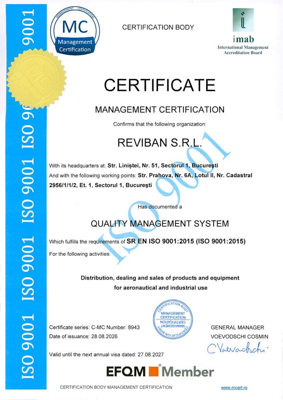 ISO 9001:2015 certificate